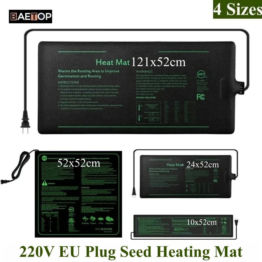 4 Sizes 220V EU Plug Seedling  - Heat Mat Seedling 리뷰 및 가격