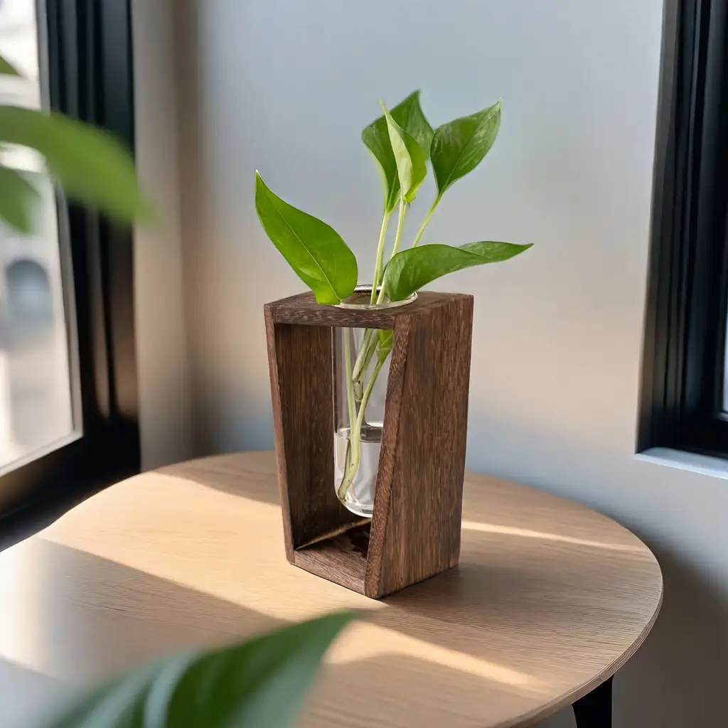 Modern Wood Propagation Vase - - Propagation Station Vase 리뷰 및 가격