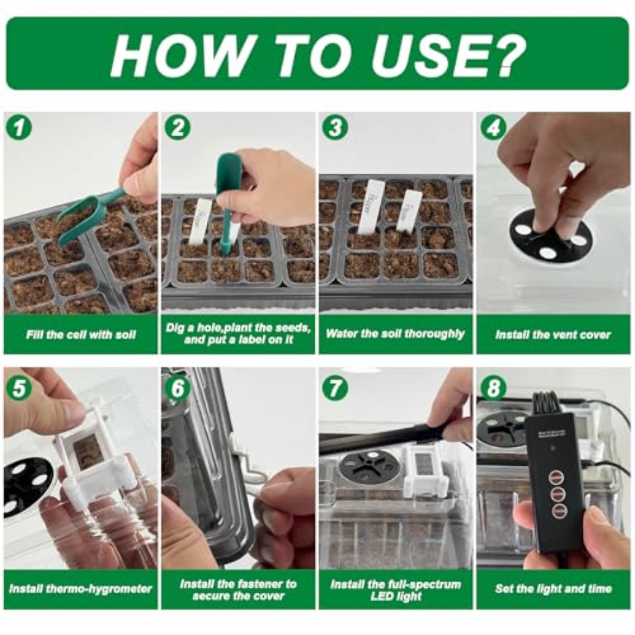 Seed Starter Tray with Grow Li - Humidity Dome Kit 리뷰 및 가격
