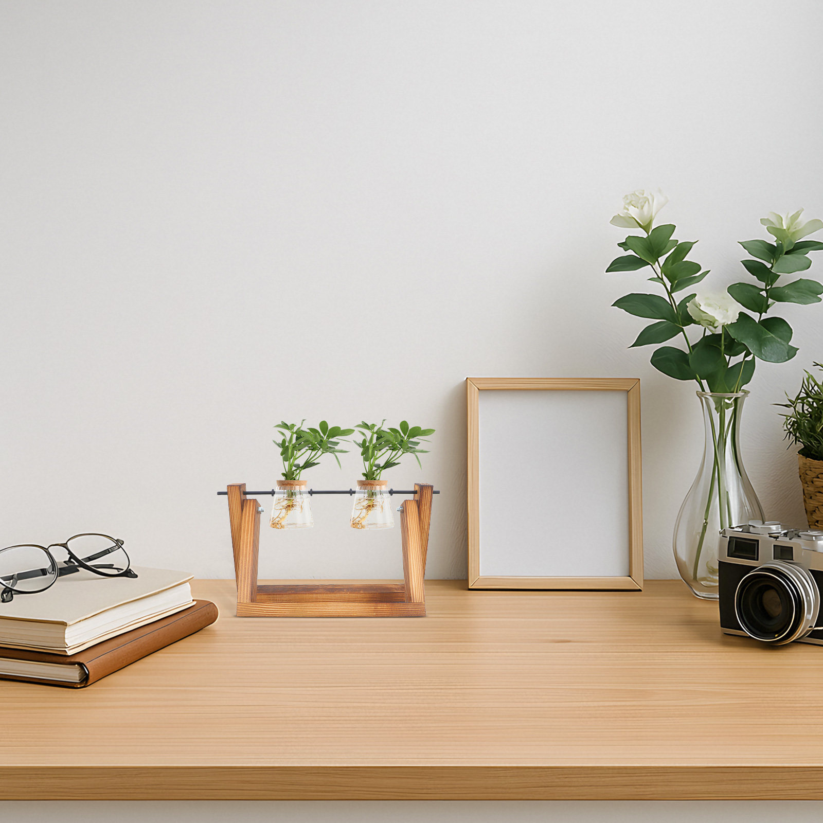 Hydroponic Vase Stand Wooden P - Propagation Station Vase 리뷰 및 가격
