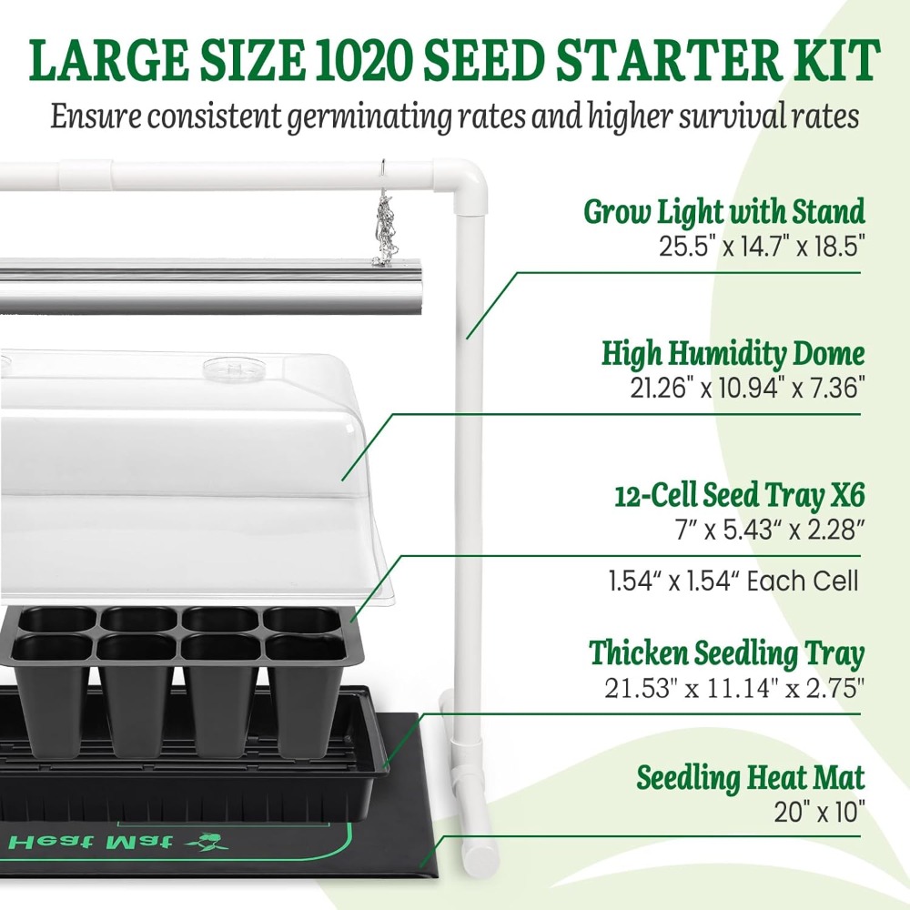 Seed Starter Kit with Grow Lig - Humidity Dome Kit 리뷰 및 가격