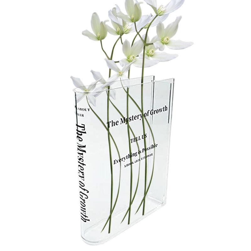 Clear Book Vase Aesthetic Acry - Propagation Station Vase 리뷰 및 가격