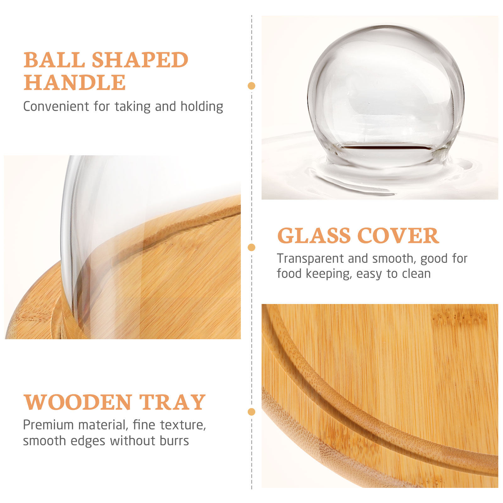1Set Cake Holder Glass Dome Co - Plastic Dome Clear 리뷰 및 가격