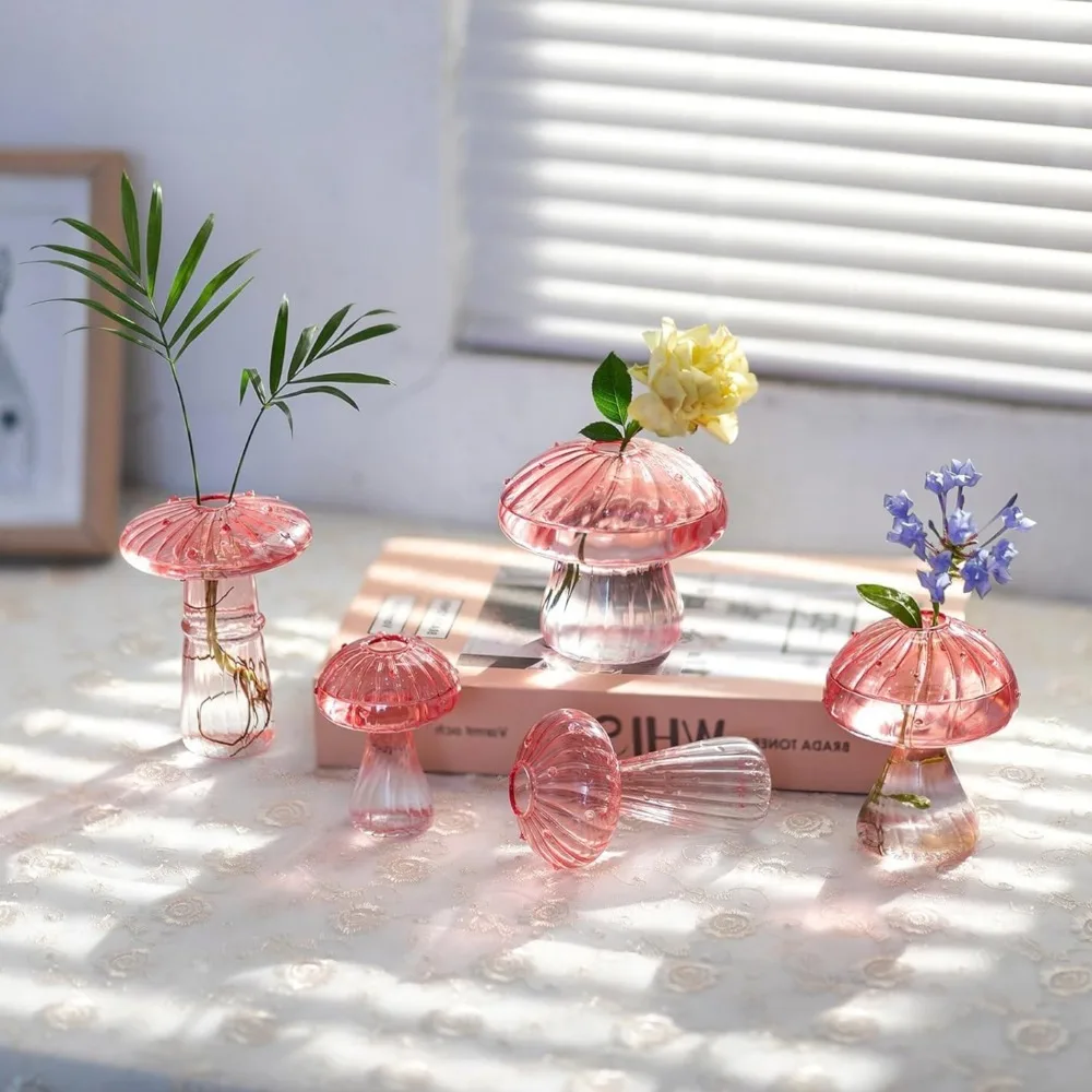 Mushroom‑Design Fluted Glass P - Propagation Station Vase 리뷰 및 가격