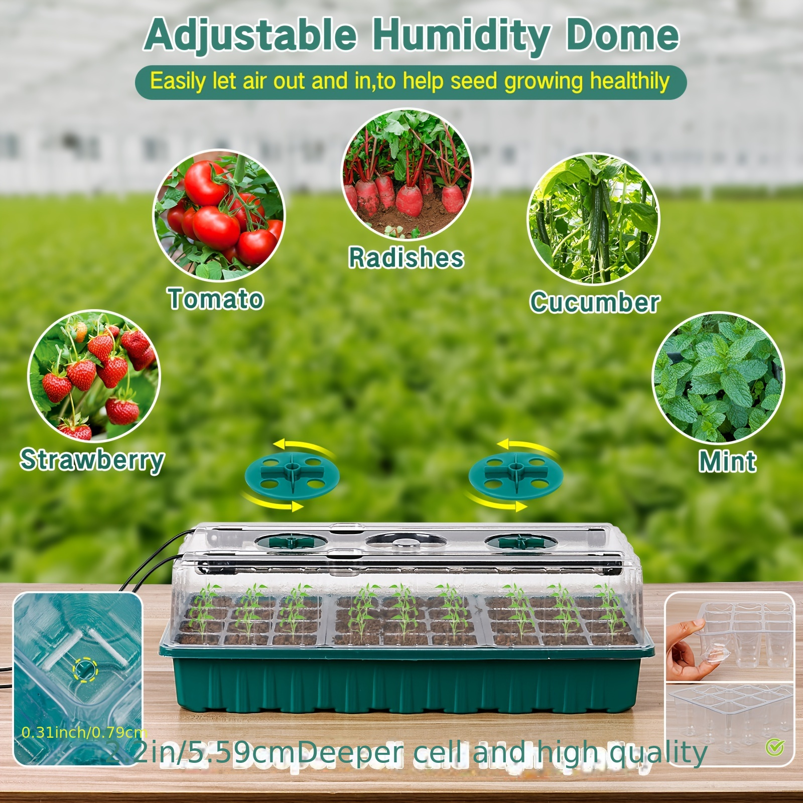 2PCS 72-Cell Seed Growing Kit  - Humidity Dome Kit 리뷰 및 가격