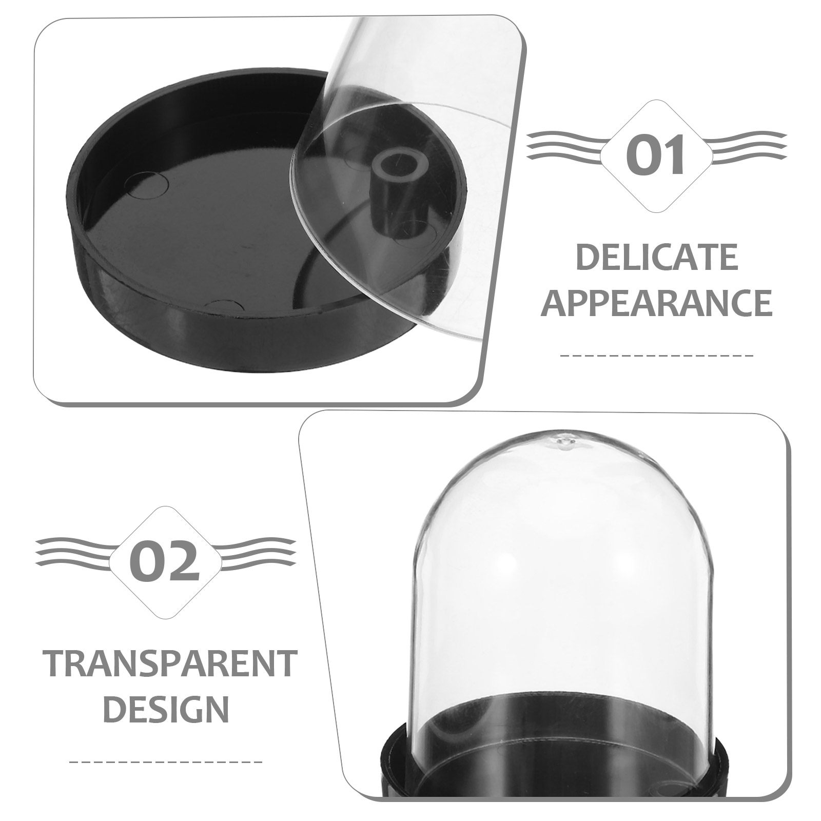4Pcs Clear Micro Landscape Dom - Plastic Dome Clear 리뷰 및 가격