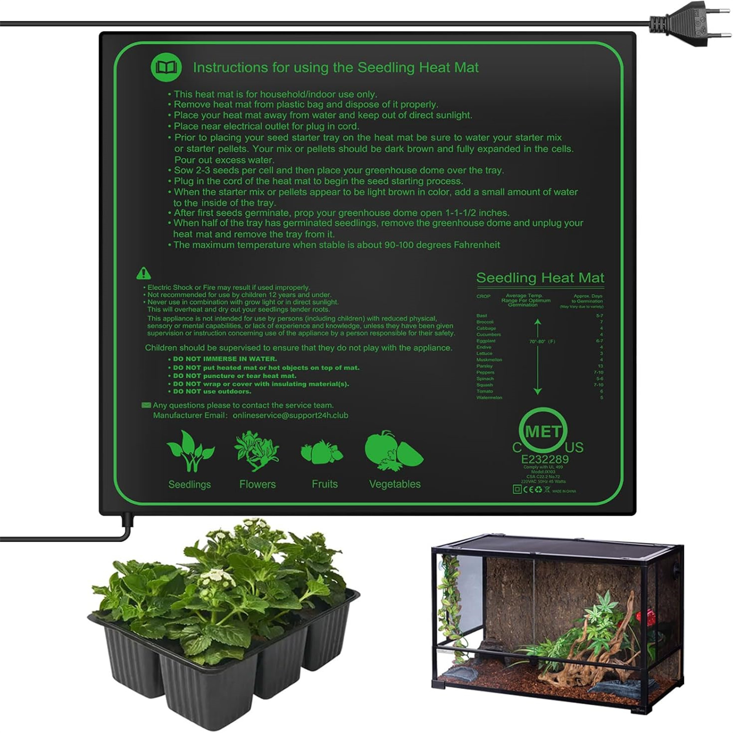 Seedling Heat Mat 10/25/50CM I - Rooting Gel Clone 리뷰 및 가격